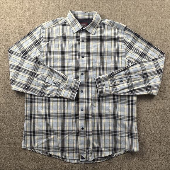 UNTUCKit Shirt Adult Large Check Button Up Long Sleeve Casual Preppy Men's - Picture 1 of 14